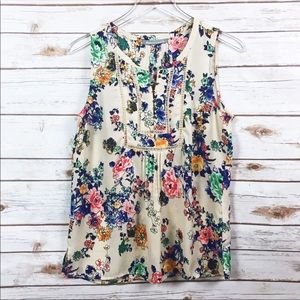 Stitch Fix Daniel Rainn Semi-Sheer Floral Blouse